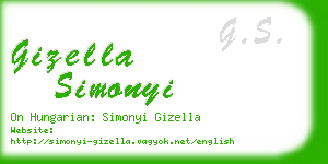 gizella simonyi business card